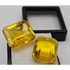 Emerald Cut Yellow Topaz For Earring & Stud Making 33-34 Ct Pair Gemstone