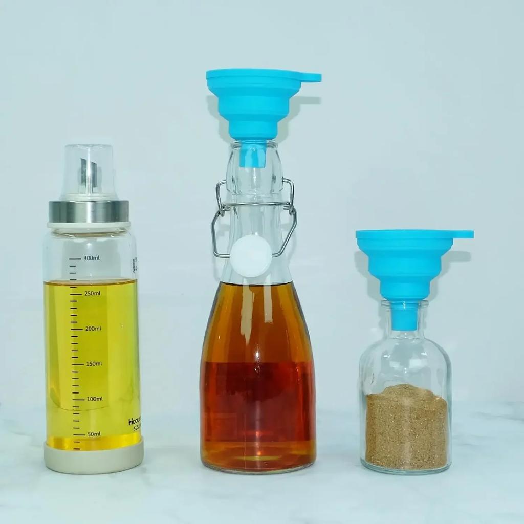 Foldable Silicone Funnel Collapsible Universal Funnels Beer Oil Liquid Hopper Kitchen Cooking Accessories Engine Tools Trechter