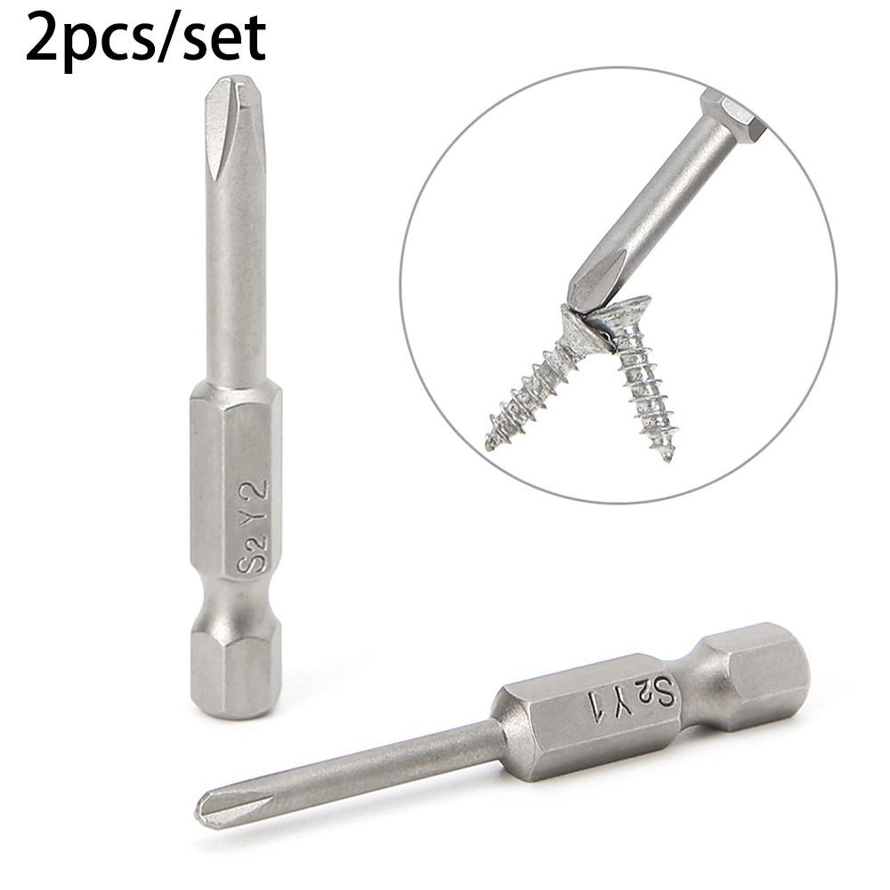Triwing Y Tip Magnetic Screwdriver Bits Set 2 Pcs 50mm Length Steel Material