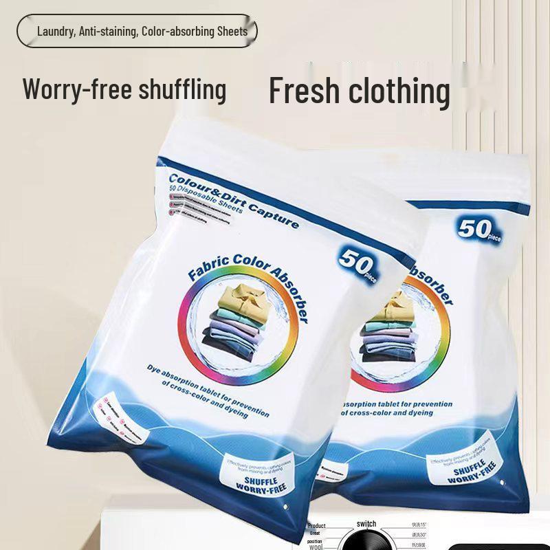 Color Absorbing Anti-Bleeding Laundry Sheets – Prevents Stains and Maintains Color.