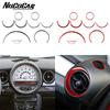 Para Mini Cooper R56 R55 R57 2007-2010 Painel de Fibra de Carbono para Velocímetro, Rádio e Saídas de Ar Acessórios de Interior de Carro Adesivo Decorativo