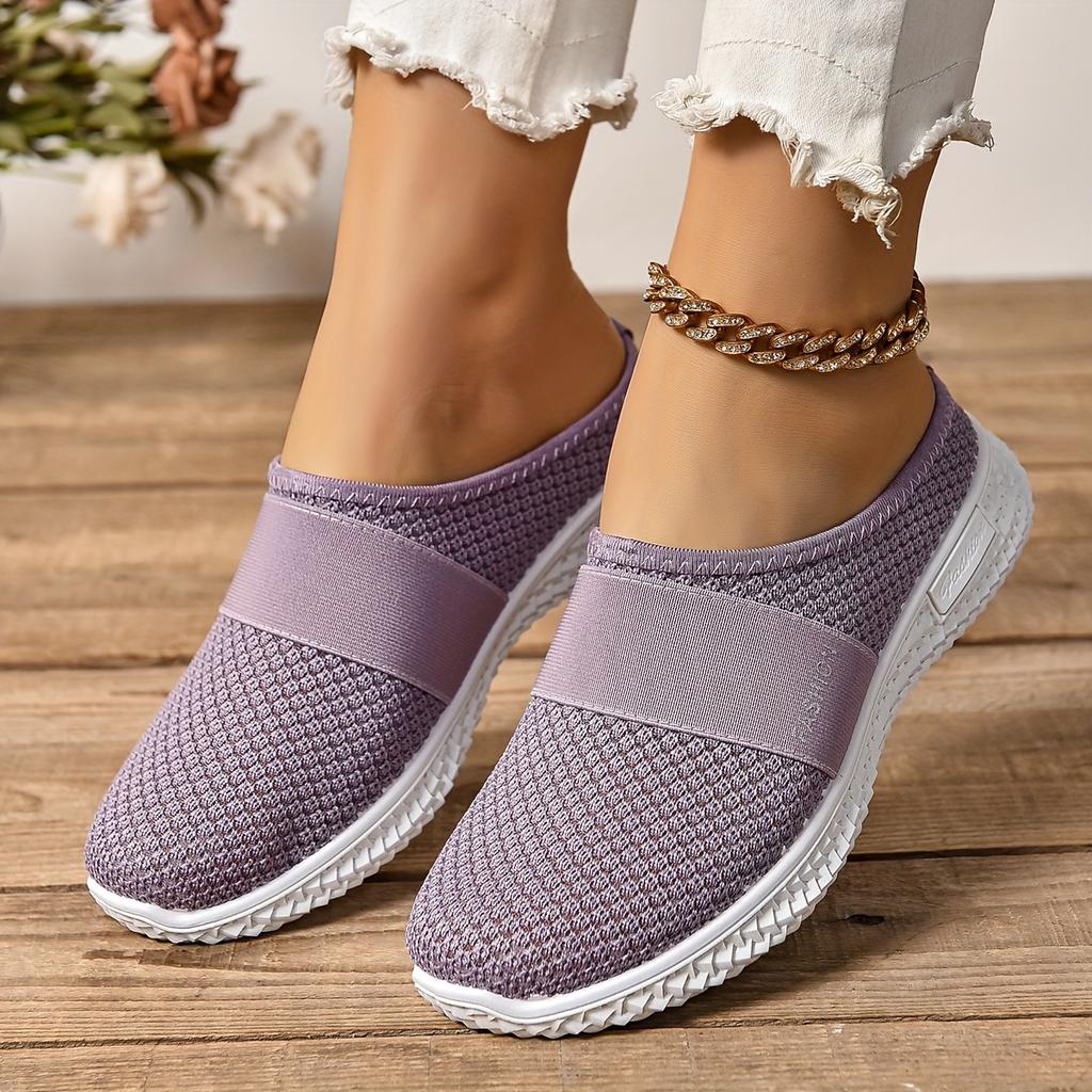 Women's Walking Sandals Breathable Mesh Casual Sneakers Summer Shoes Soft Sole Platform Slip-On Walking Shoes