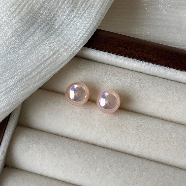 Korean Style S925 Silver Pearl Stud Earrings for Women - Simple, Elegant, and High-End