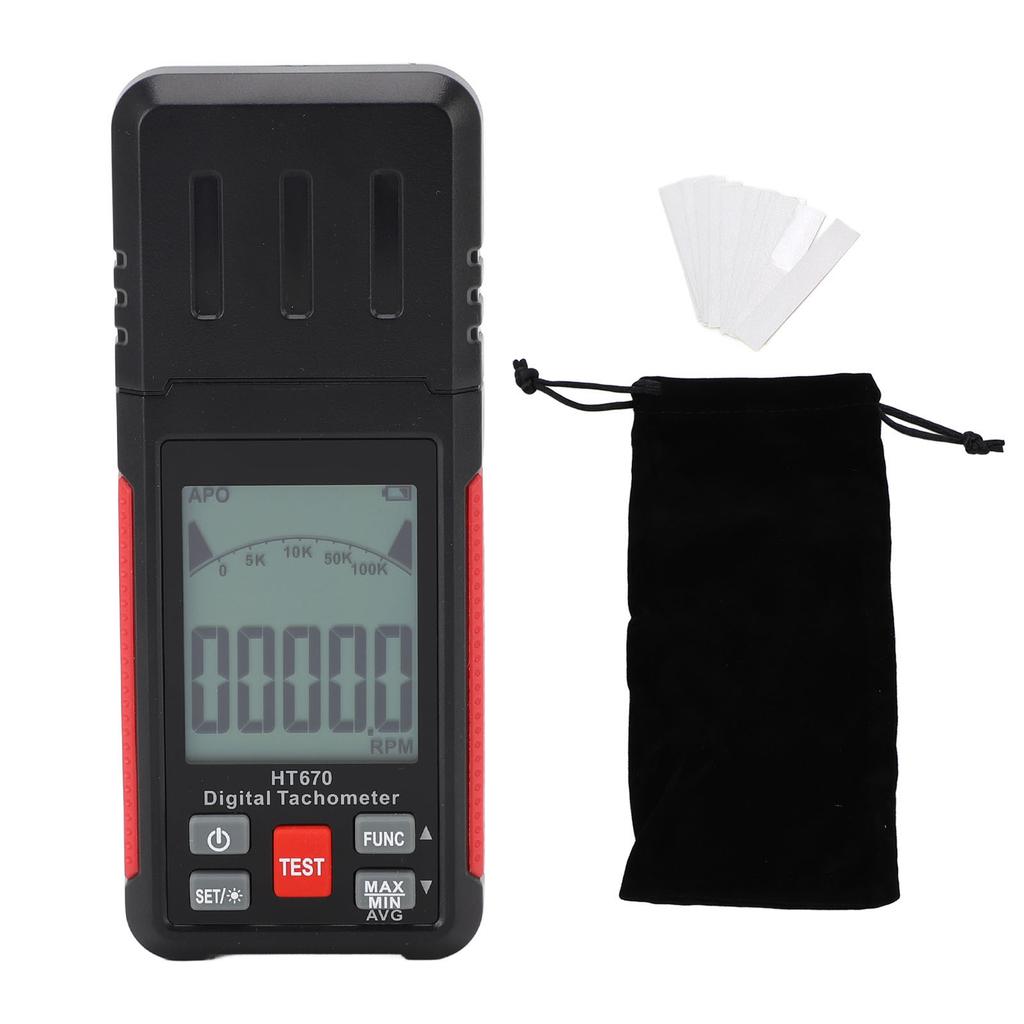 Photoelectric Tachometer Handheld Digital RPM Gauge 1099999RPM Noncontact 199999 Counting Mode