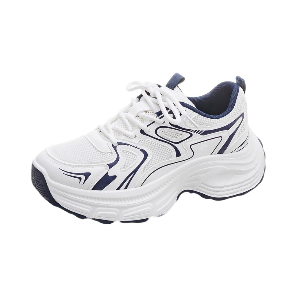 Ocean blue dad shoes women's 2025 summer new original design mesh versatile thick-soled heightening sneakers