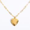 European and American Open Heart Pendant Love Picture Box Necklace Sweater Chain Chain Gold Plated Color