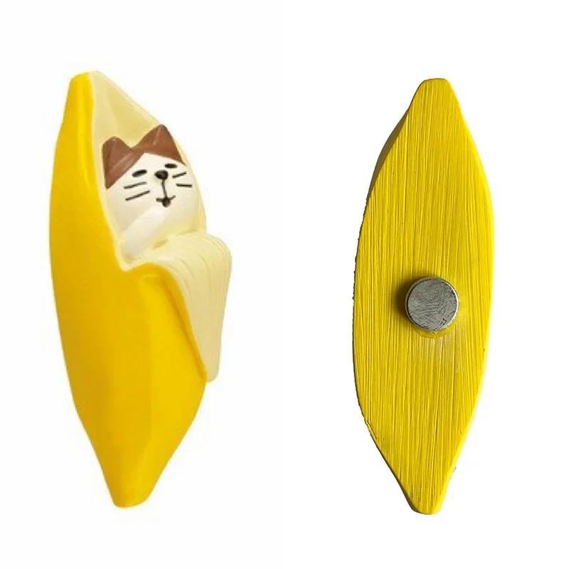 Resin Cute Cartoon Cat Fridge Magnetic Sticker Kawaii Zakka 3D Refrigerator Magnet Magnets Home Decoration Creative BirthdayGift