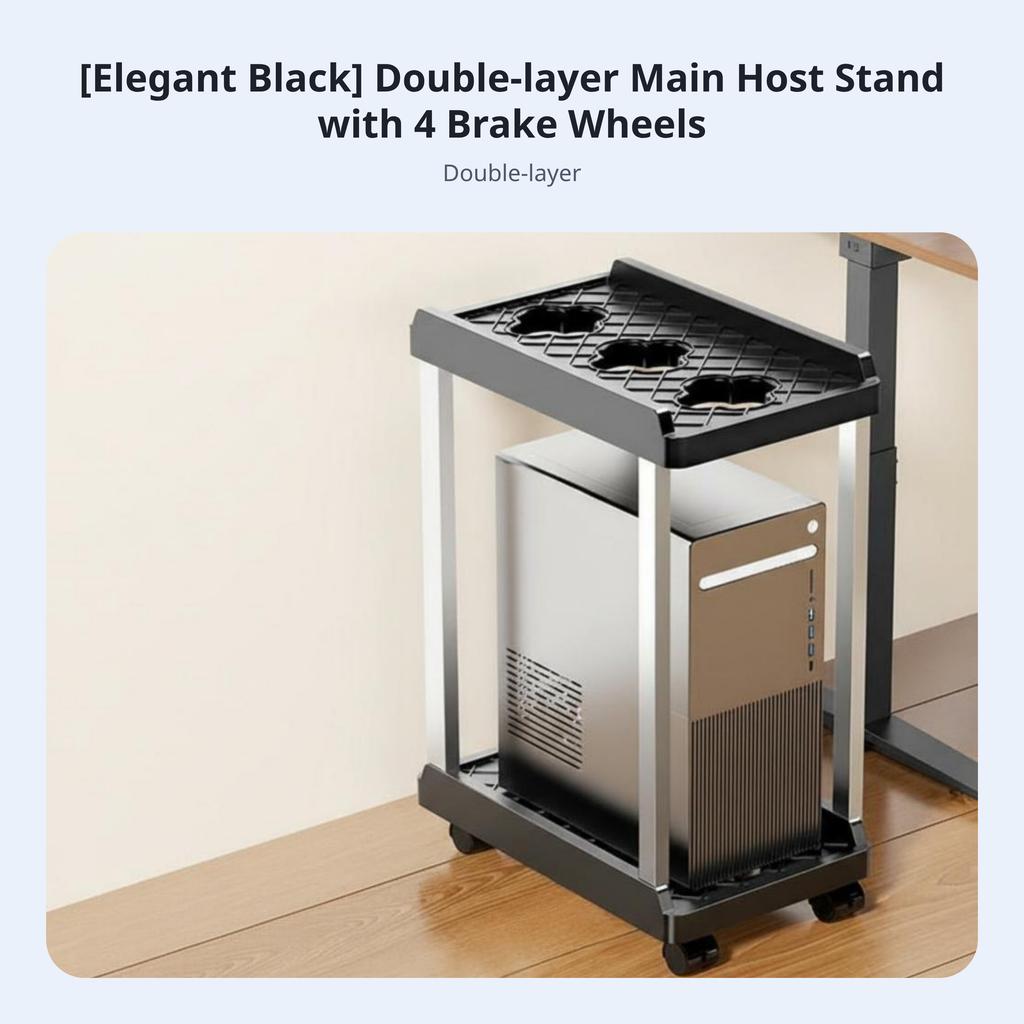 Mobile Computer Computer Case Stand Stand Locking Wheels Rolling Computer Case Stand Carrier Lockable Casters Space Saving