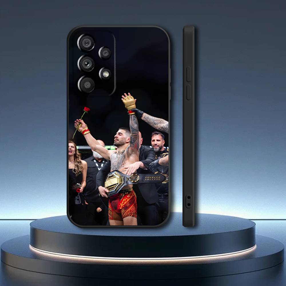 I-Ilia Fighting T-Topuria Handyhülle für Samsung Galaxy A20, A21s, A22, A31, A32, A52, A53, A72, 73, A80 Weiche Schwarze Hülle