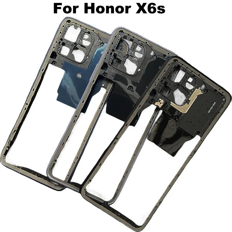 

6,5 для Huawei Honor X6s средняя рамка ЖК-дисплей Передняя панель Лицевая панель корпус шасси + кнопка регулировки громкости Замена запасных частей