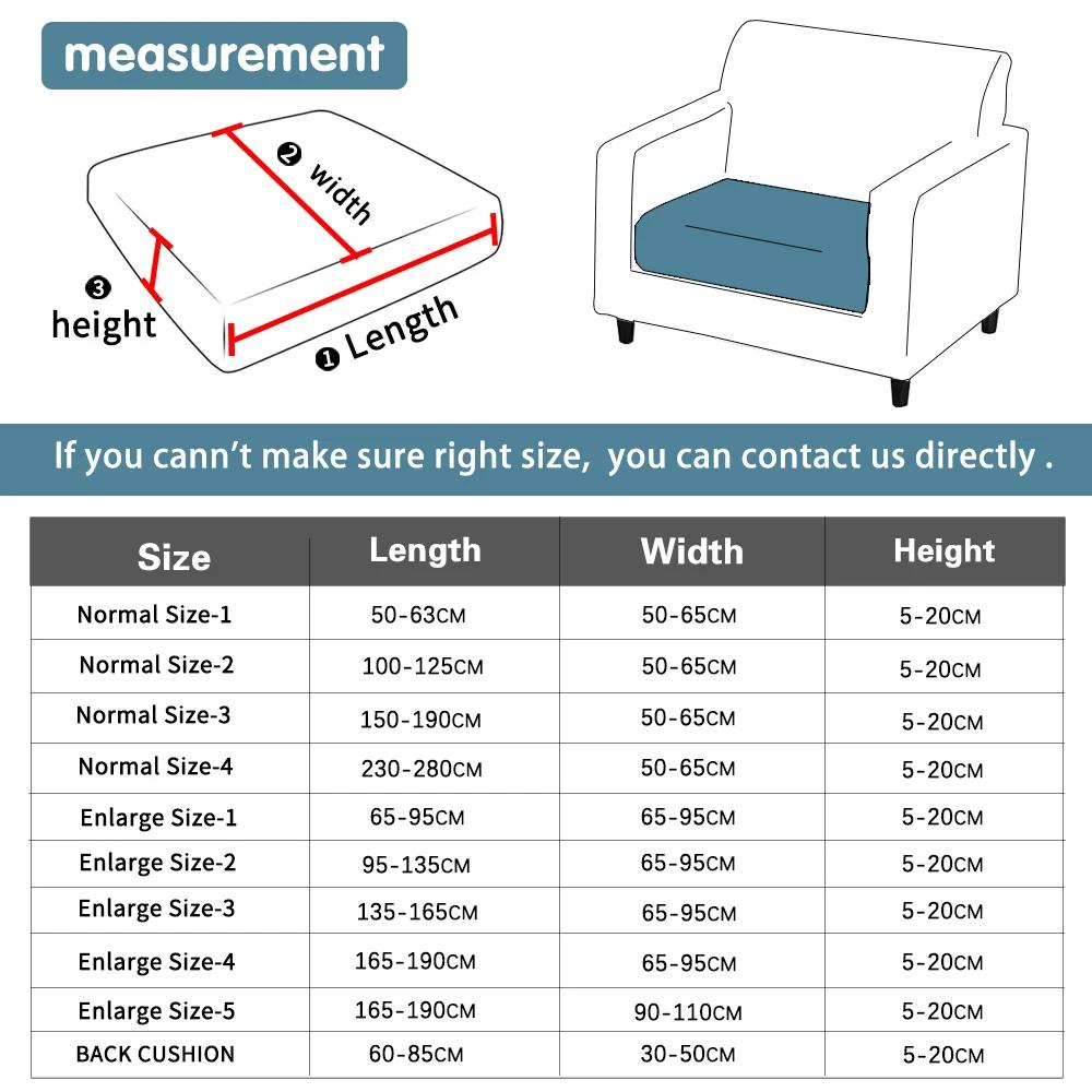 Plain Color Stretch Sofa Seat Cushion Cover Sofa Covers For Living Room Removable Elastic Seat Chair Cover Furniture Protector