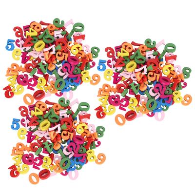 300 Pezzi Bottoni in Legno Colore Numeri Forma Decorati a Mano Fai da Te Accessori Bottoni in Stoffa