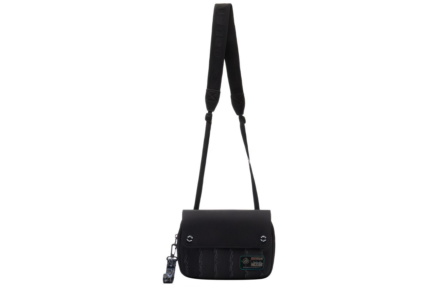 Li Ning Badfive Polyester Shoulder Bag, Crossbody Bag Regular Unisex Black ABDS365-1