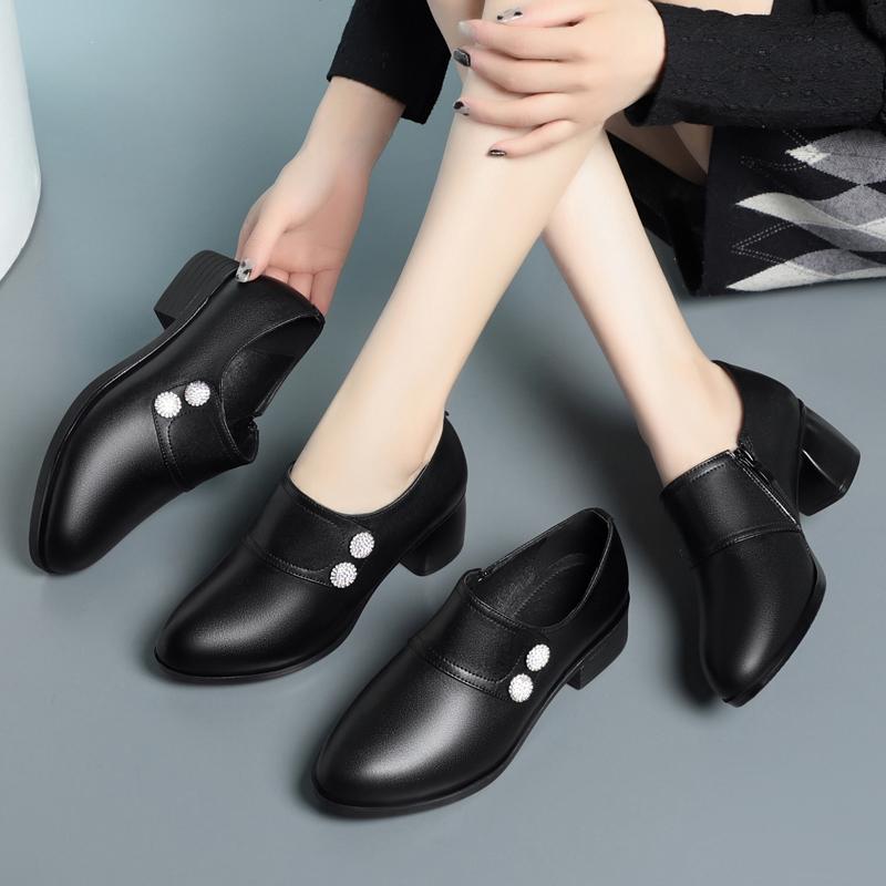 Fashion AIYUQI Women Dress Shoes 2025 New Autumn Business Formal Wear Large Size Women Mid Heel Shoes Non-slip Office Shoes Women