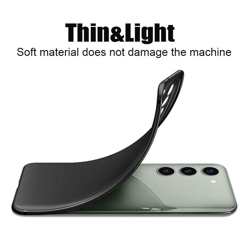 Black Phone Case For For Samsung Galaxy S23 S24 S25 Ultra S22 Plus S21 Fe A06 A16 A26 A36 A56 A07 A17 Soft Back Cover Case