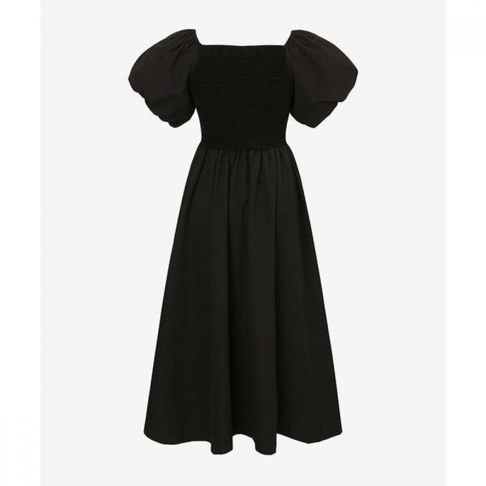 2ND SKIN Seamless Smocking Banding Puff Dress Ngwsd1200