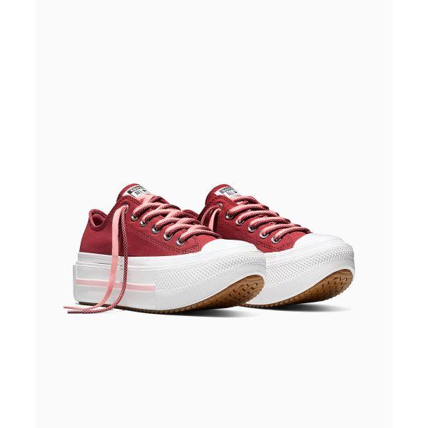 Converse Chuck Taylor All Star Comfortable Versatile Height Increasing Canvas Shoes Women sneakers Red A18399C