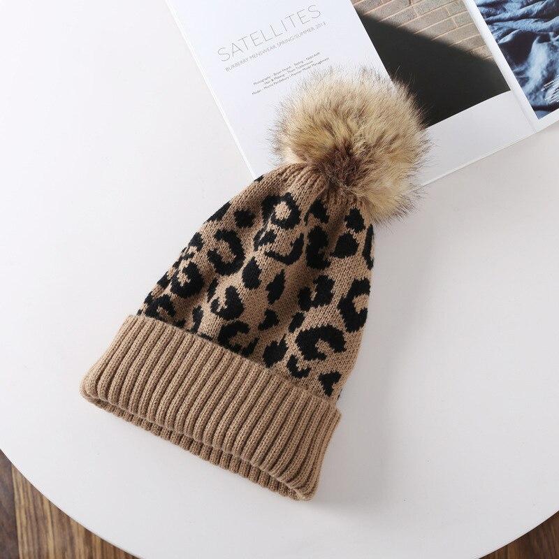 Buy Leopard Knitted Hats Autumn Winter 