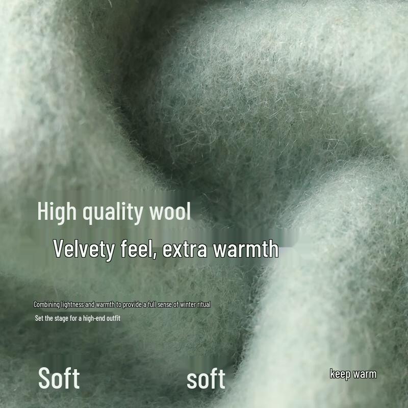 VICTORIA&VERA Women's Stand Collar Double-Faced Wool Coat