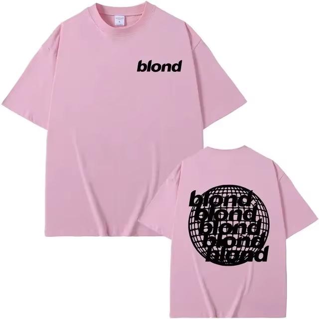 Streetwear Rapper Frank Double Sided Print T Shirt Rap Men's Blond Hip Hop Tshirt Ocean Oversized Women Casual Pure Cotton Tees