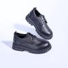 Children's Shoes Wholesale 2026 Student Season New Arrivals African Children's School Shoes Matte Black Leather Shoes Performance Stage Shoes