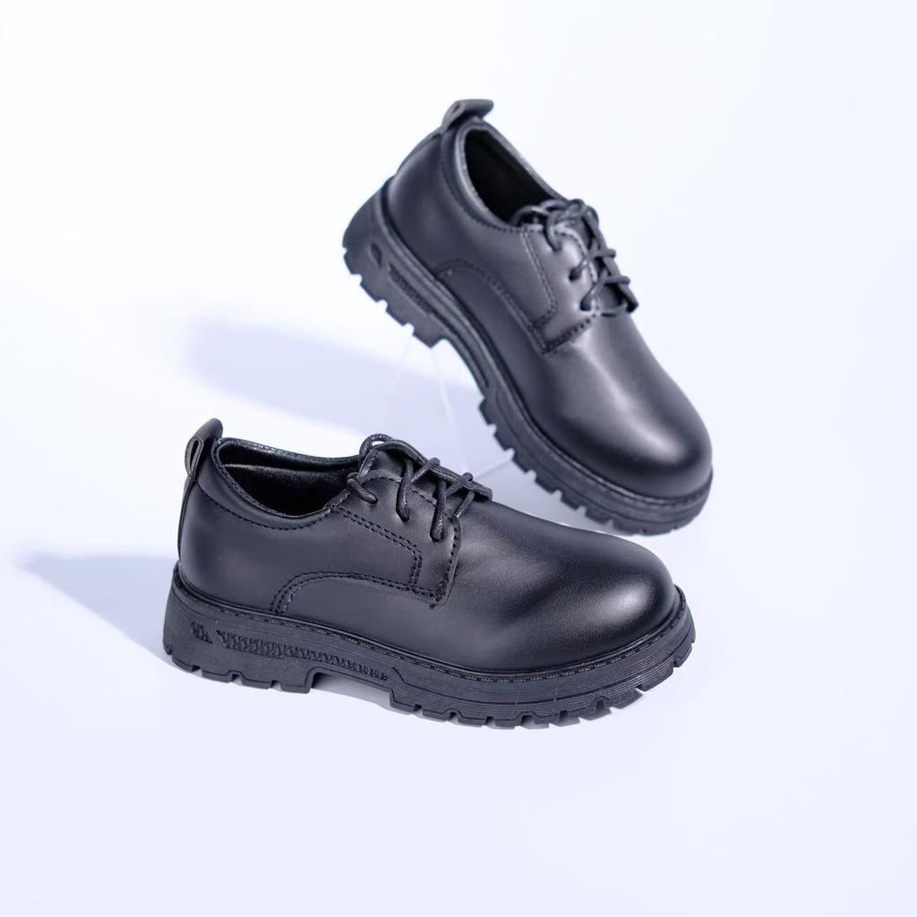 Children's Shoes Wholesale 2026 Student Season New Arrivals African Children's School Shoes Matte Black Leather Shoes Performance Stage Shoes