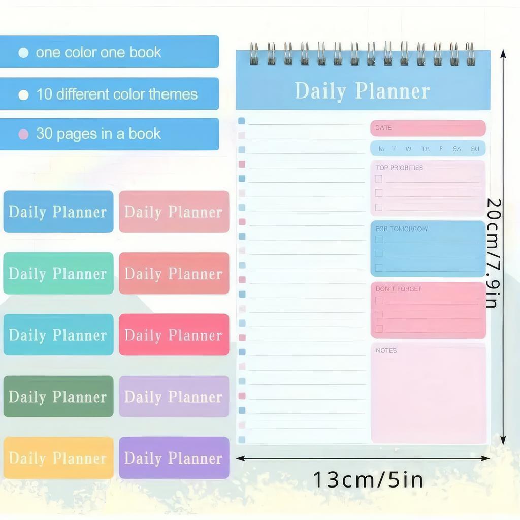 1 Color Notebook, Multi-purpose To-do List, Suitable for Students To Arrange Learning Tasks, Record Important Event Reminders