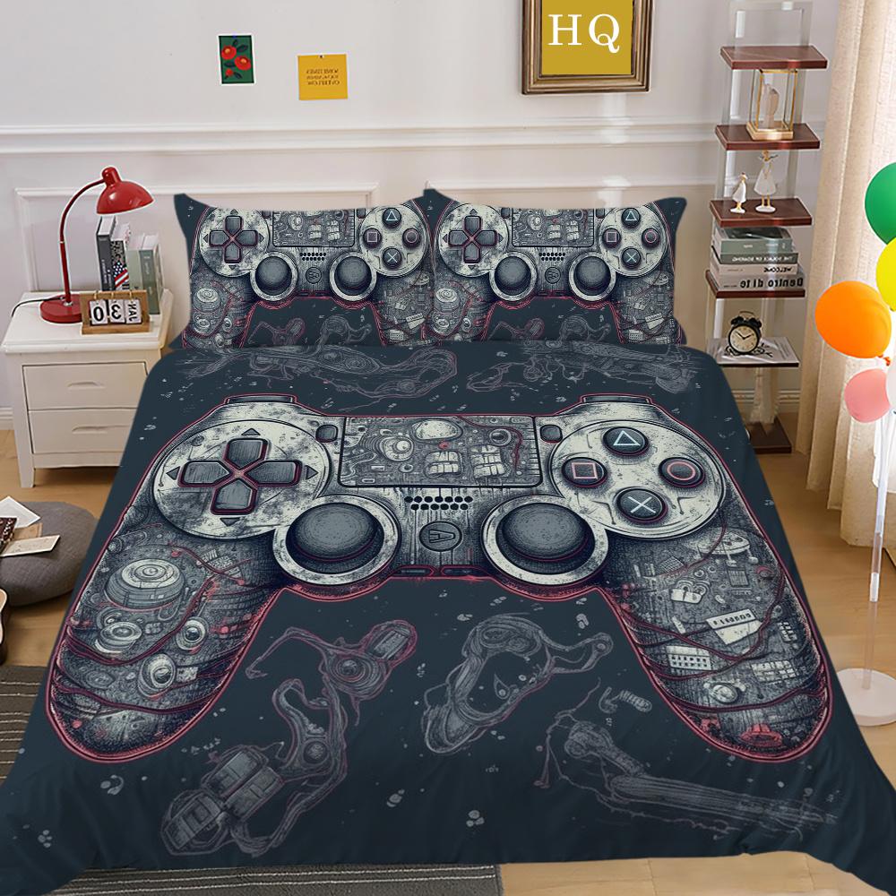 Bedding Cover Set with Pillowcase Home Bedclothes Game Console High Quality Duvet Cover Set Full Queen Size Bed Sets