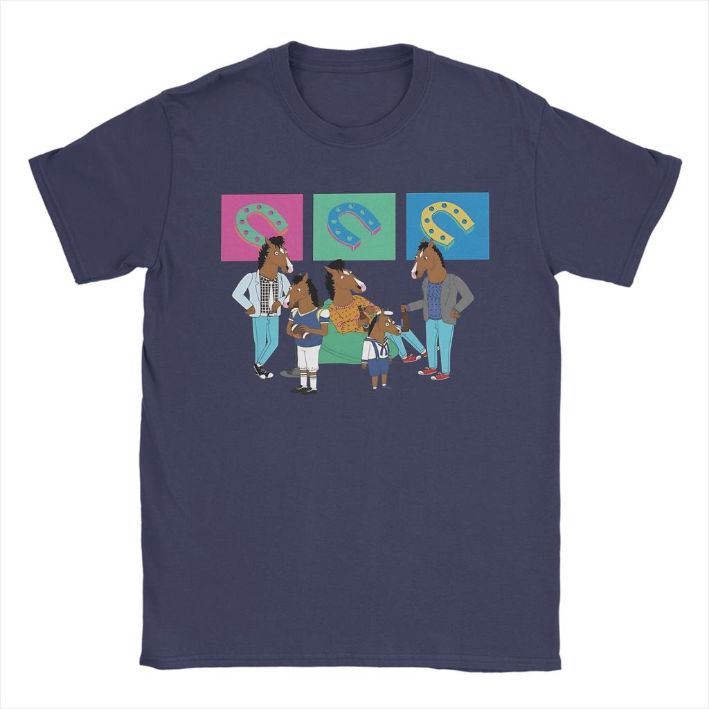 Retro Drama Comedy 90s Show Movie BoJacks HorseUnisexs TShirt Cotton Tees Round Collar Short Sleeve T Shirts Plus Size Clothes