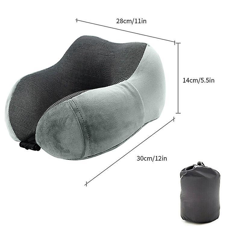 Travel Neck Pillow Memory Foam U-shaped Neck Support Headrest Travel Pillows New