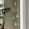 Cattura Sole in Cristallo Suncatcher con Luna Farfalla & Falena, Cattura Sole a Prisma per Decorazione da Appendere alle Finestre, Generatore di Arcobaleno per Giardino sul Soffitto