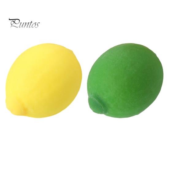 Sensory Stress Ball Relief Simulated Lemon Toy Decompression Yellow Green Squeeze Anti-anxiety Simulation Fruit Fidget Soft