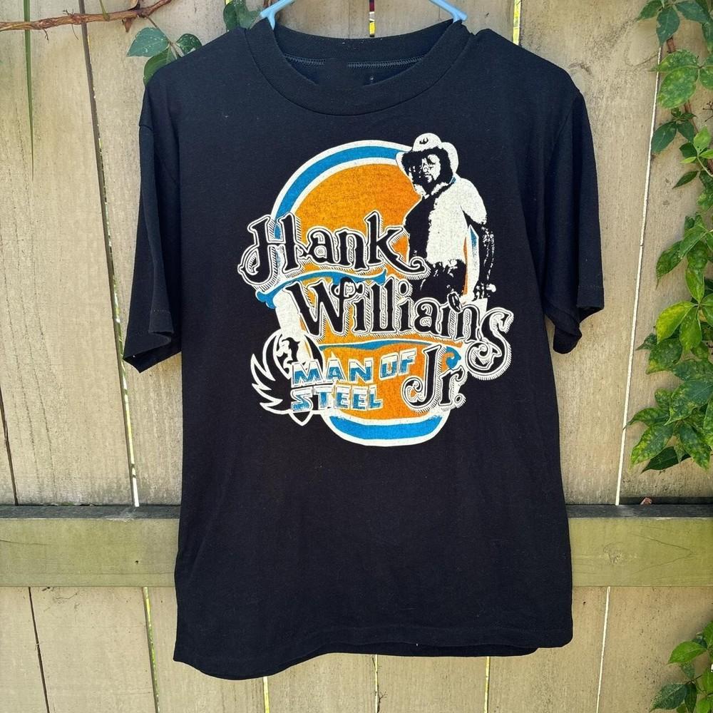 

Vintage 80039;s Hank Williams Jr. Country Music T-Shirt Remake Unisex T-Shirt M