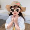 Cute Morandi Colors Cartoon Bear Rainbow Round Sunglasses Children Baby Sunglasses Uv Protection Classic Eyewear