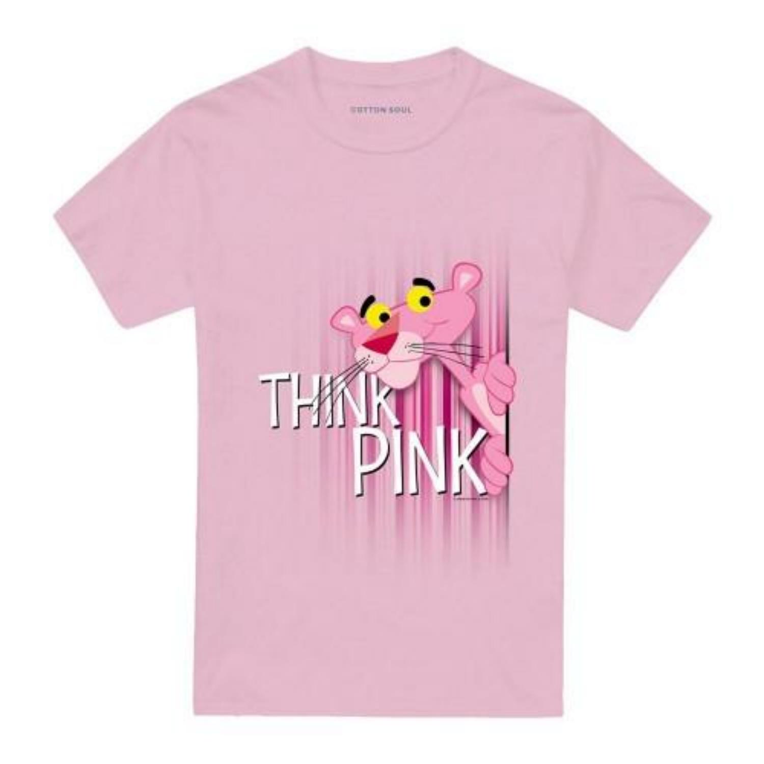 Pink Panther Unisex Adult Think Pink T-Shirt S чёрный