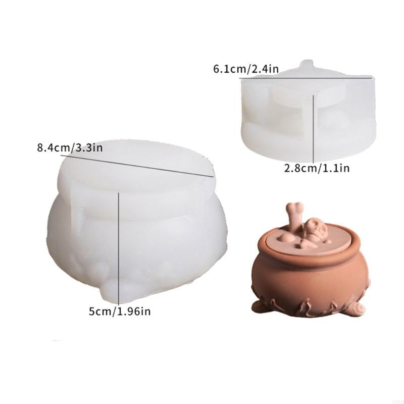 Easy Release Mould Storage Box Molds Skull Crafting Mold Silicone Texture for Storage Box and Artistic Storage