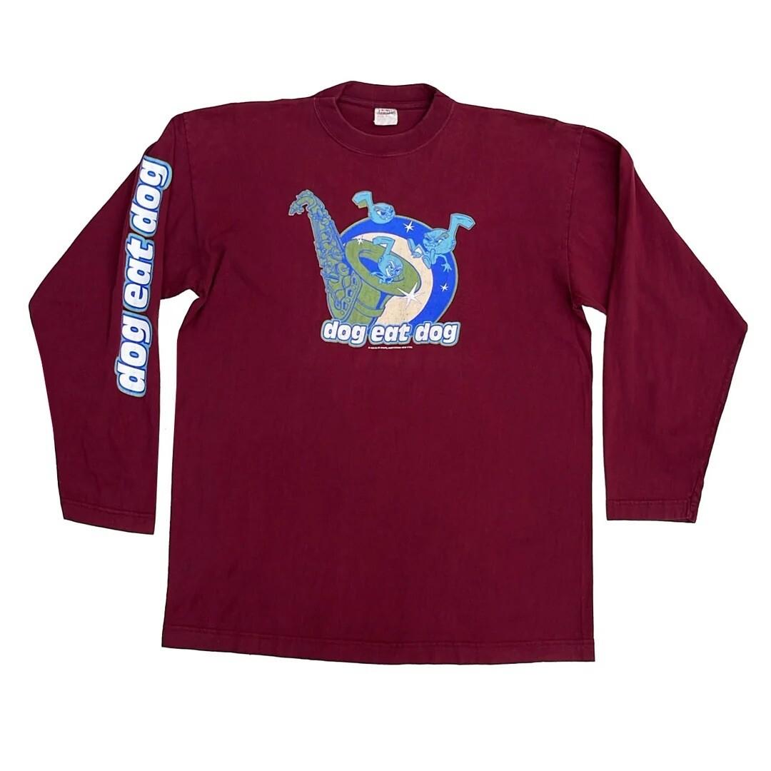 Dog Eat Dog 1995 90s Vintage Blue Grape L/S Band Concert Graphic Tour Unisex T-Shirt XXXXL