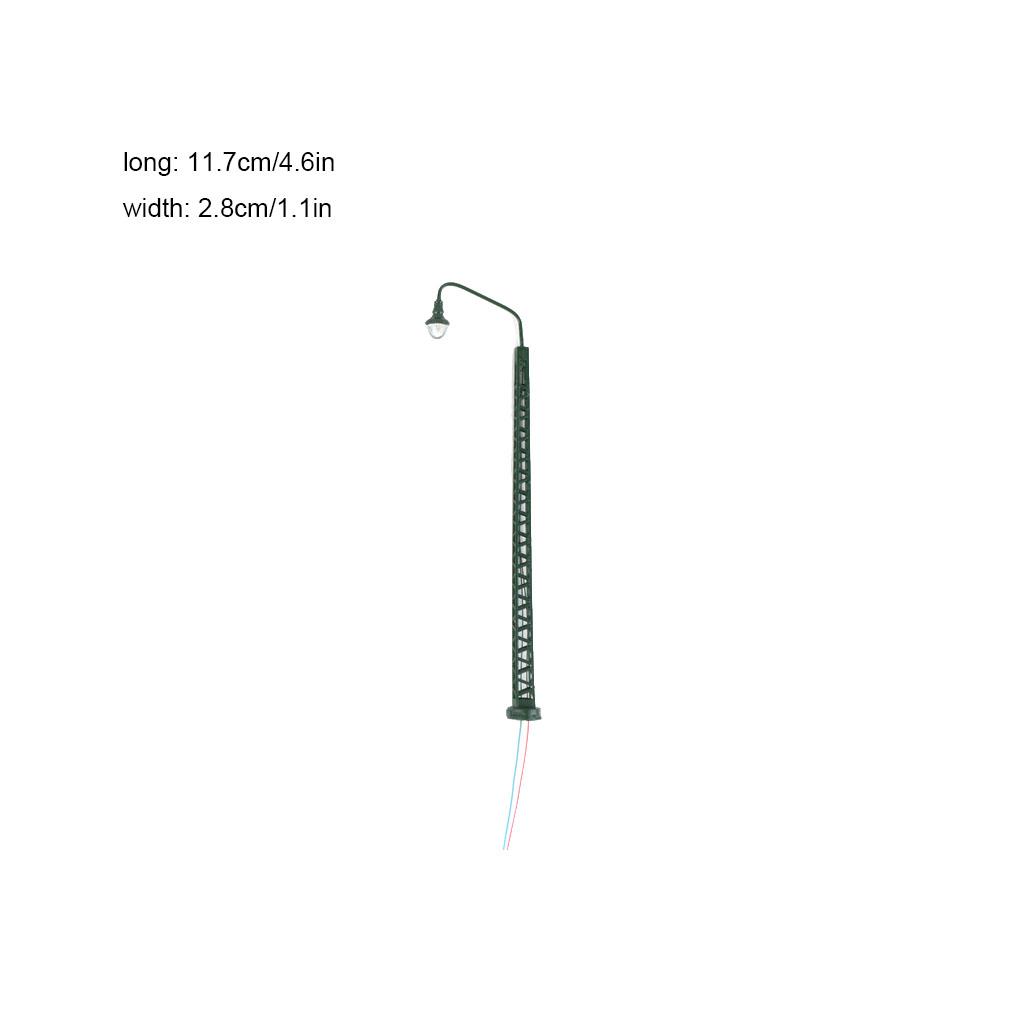 Mini Tren Lamba Direği Parlak Beyaz Aydınlatma Modları LED Sahne Işıkları Yerleşim Modeli Demiryolu Lambası Yapımı Mimari Kum Masa Avlular