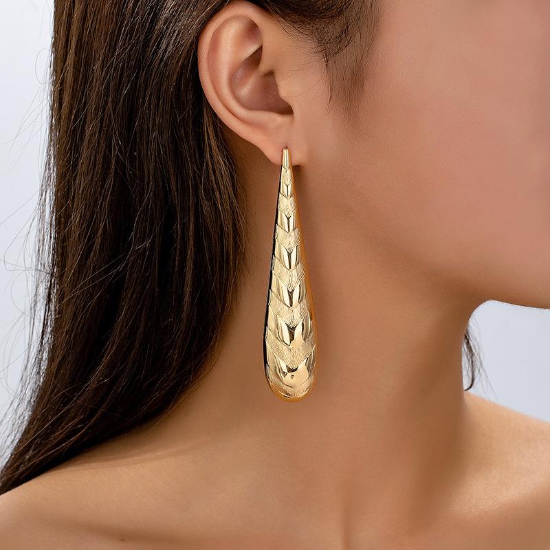 European and American fashion personality exaggerated water drop earrings set personalized earrings