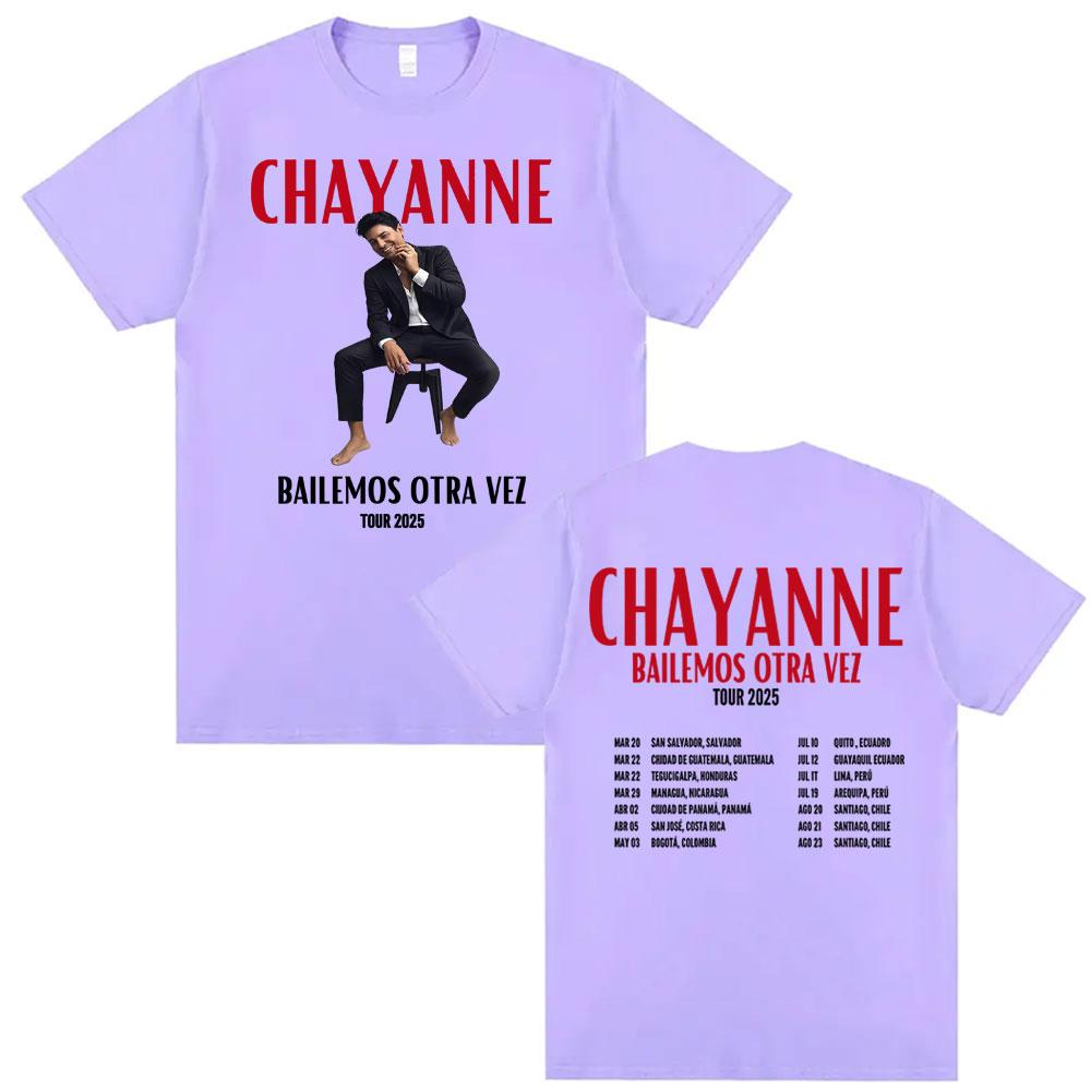 Chayanne Bailamos Otra Vez Album Tour 2025 Double Sided Graphic T Shirts Unisex Women Fashion Retro Summer ONeck Oversized Tshirt