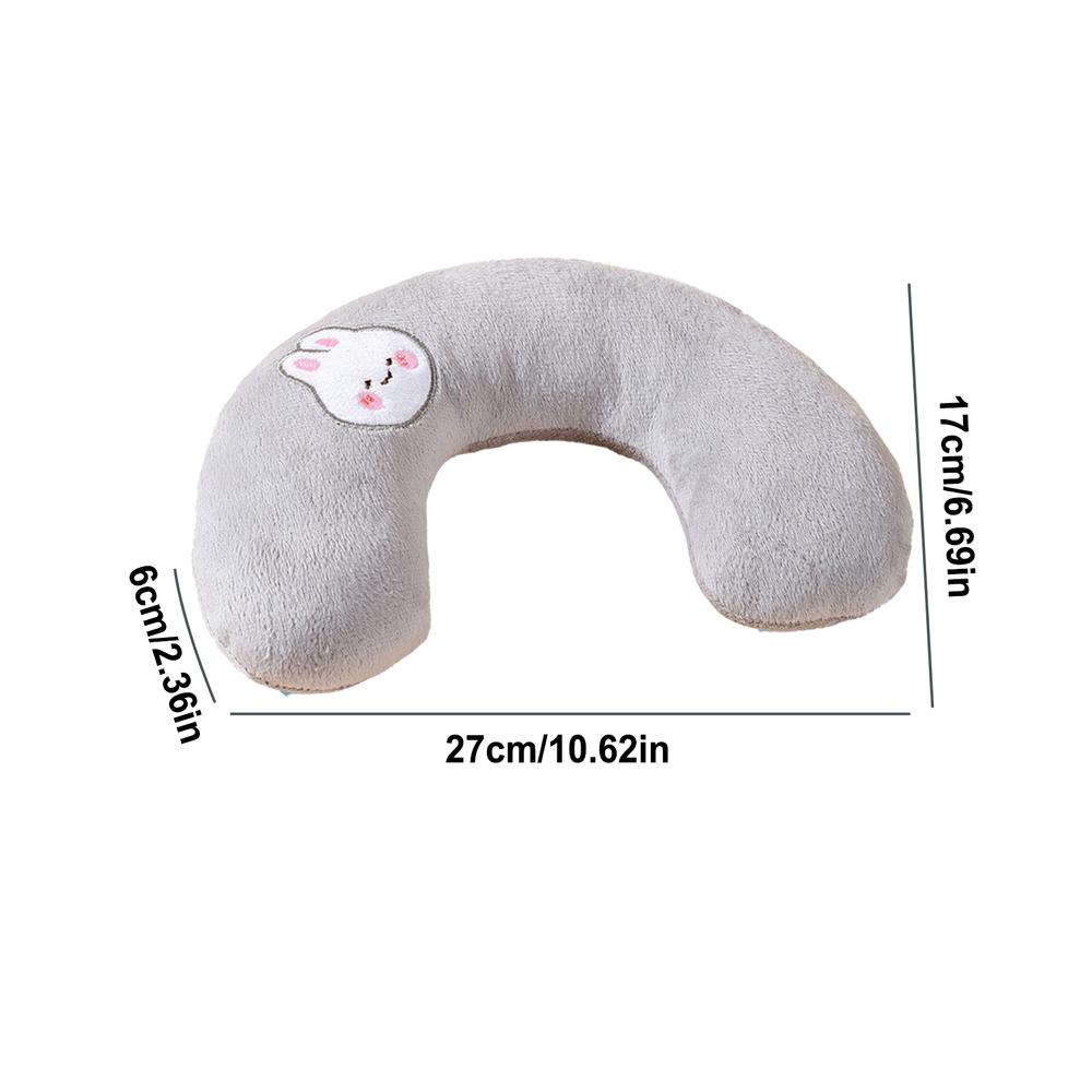 

Small Pillow for Pet Cats Dogs Sleeping Mat Neck Guard U-shaped Pillow Soft and Thick Bite Resistant Winter Warm Comfort Pillow серый