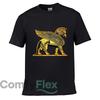 Golden Griffin Winged Creature Solid Washed Vintage Tee Distressed Loose