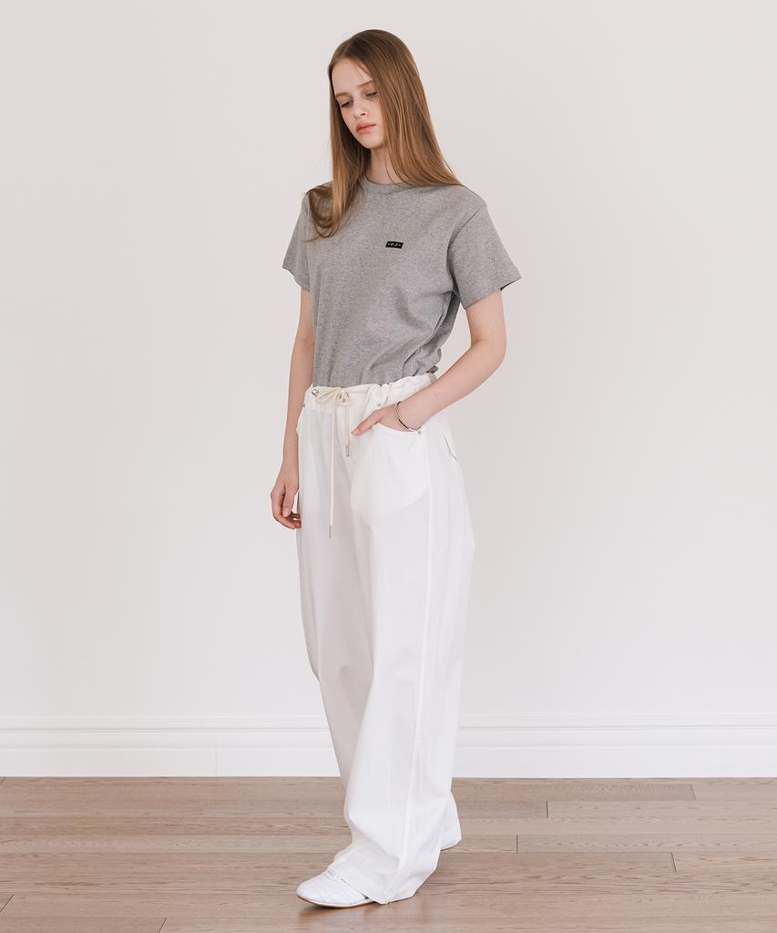 Ingi Active Wide String Cotton Pants Ivory