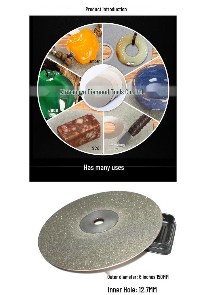Electroplated Diamond Grinding Disc for Gemstone and Glass Engraving and Sharpening