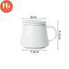 Hi 350ML Ceramic TeaCup With Lid and Infuser Cover Filter Wooden Handle Milk Coffee Juice Cup Tumbler Water Mugs Drinkware