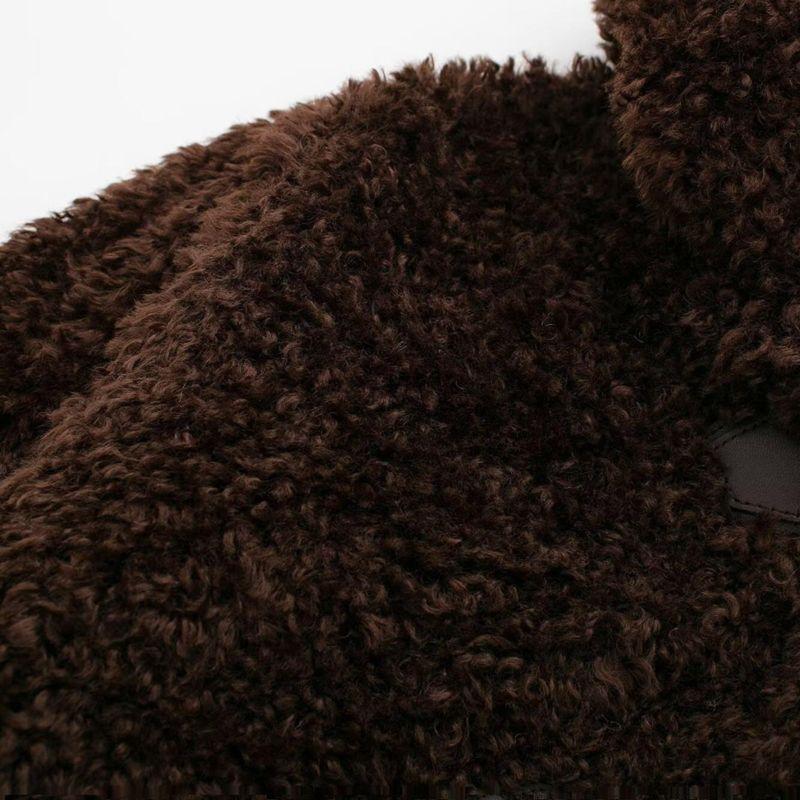 Kaslead New Arrival Women's Clothing Fashion Style Bends and Hitches Ornament Fur Effect Short Overcoat Outwear 4391854