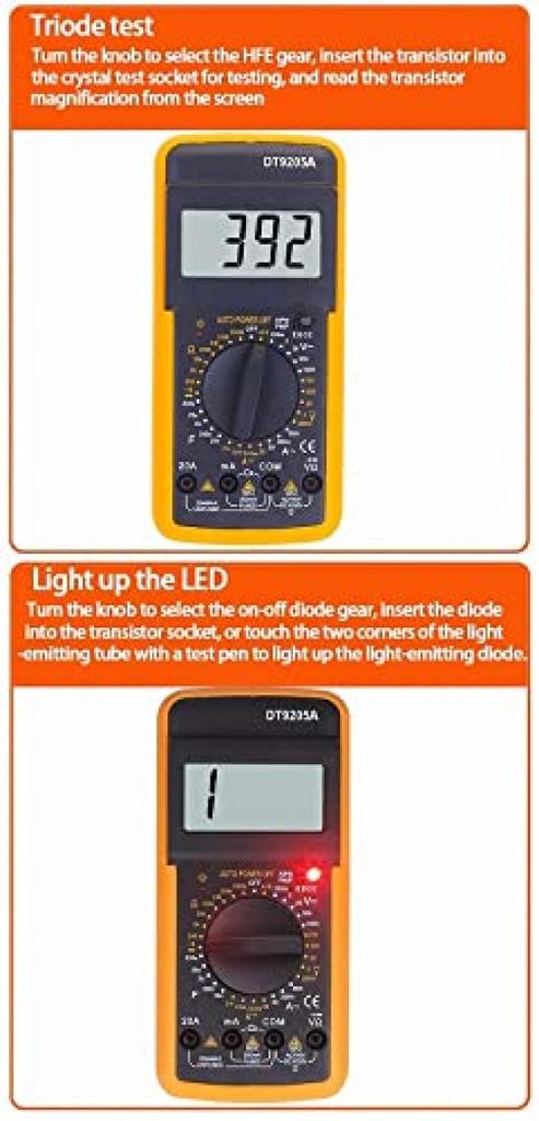 Minimoto LCD Display Digital Multimeter Resistance Tester AC/DC
