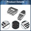 FUELHOOD 2pcs Automatic Foot Pedal Pad Foot Axle Pedal Cover for Nissan Roox B40 Series 2020/03- Aluminum Alloy Silver Tone