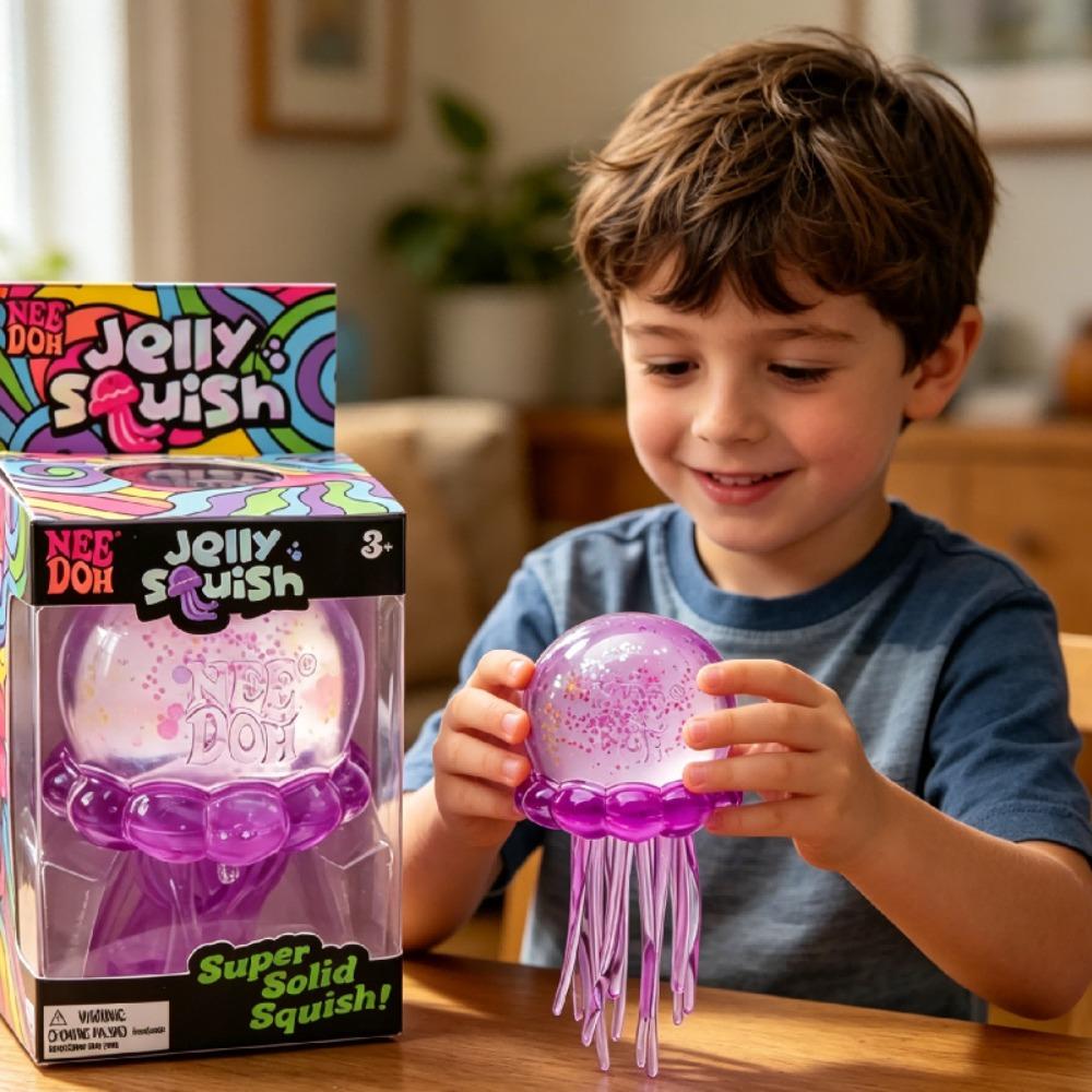 Roztomilá chobotnica Nee Doh Jelly Hops Fidget Hračka, Vodotesná Senzorická Hračka do Vody, Skvelý Darček pre Chlapcov a Dievčatá