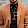 Hollow Cross Pendant Necklace Minimalist Unisex Fashion Jewelry